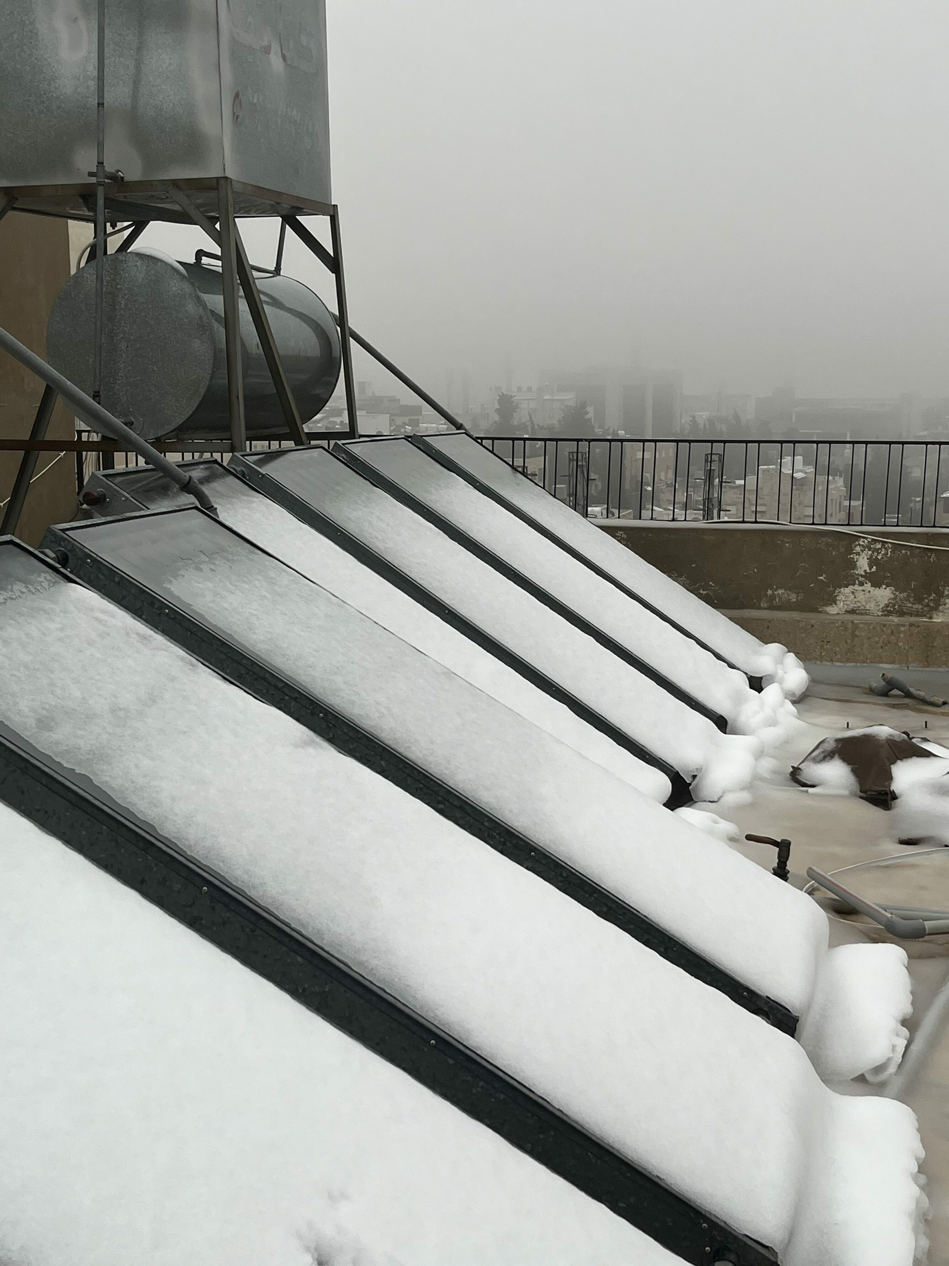 Amman Rooftop With Snow