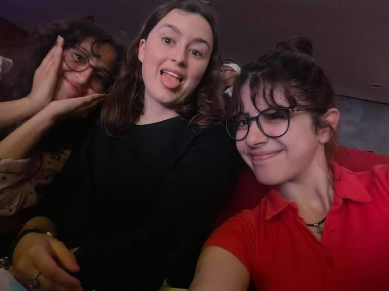 Caroline And Her Moroccan Friends Make Funny Faces For A Selfie