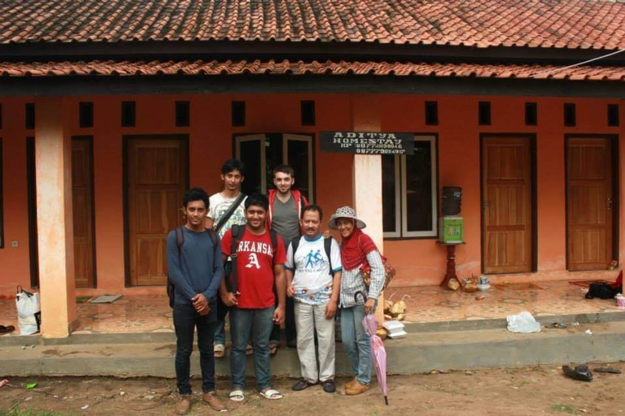 David on a trip to a cultural site with his host family