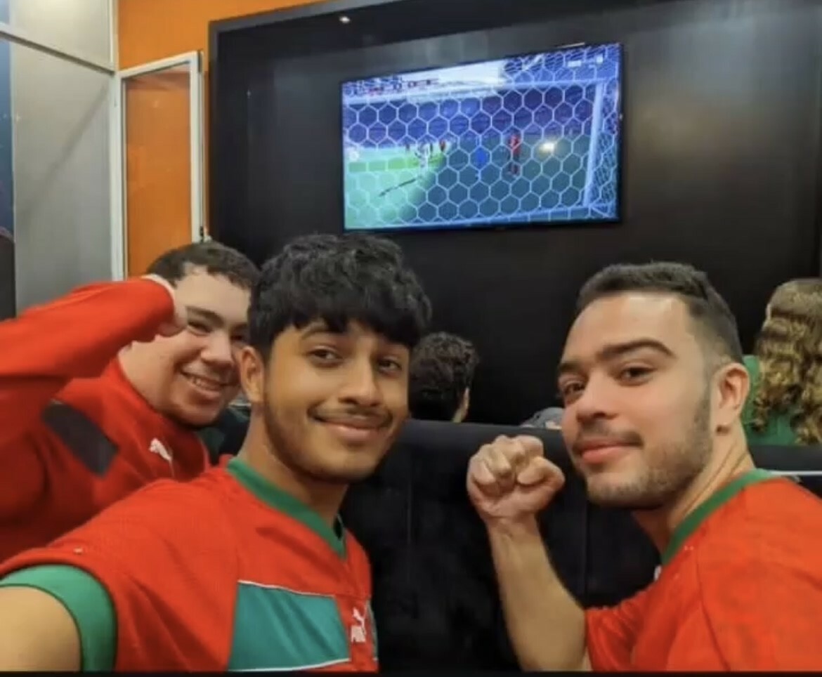 Isaac With Friends Watching The World Cup