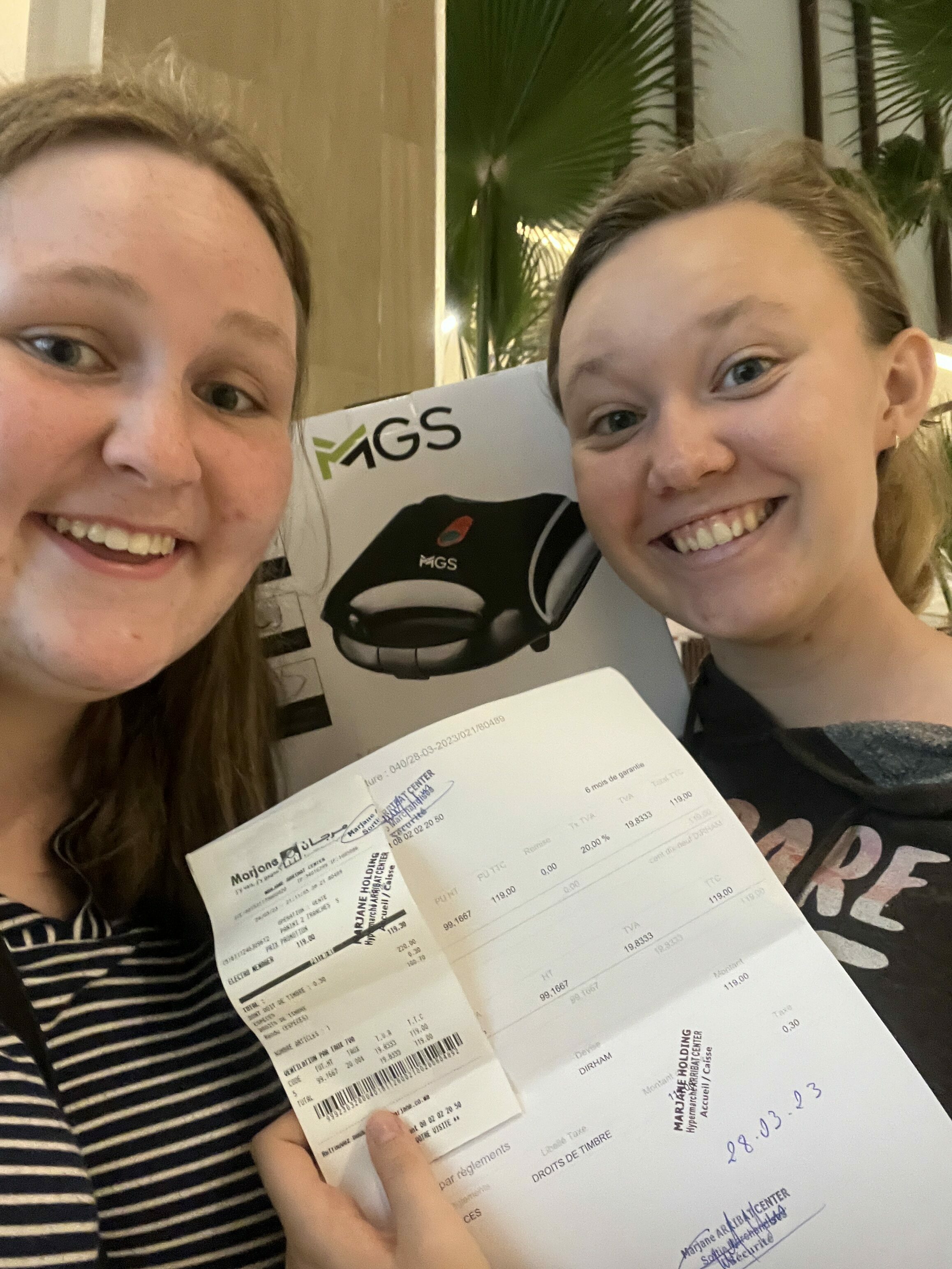 Maria And Isabel With A Marjane Receipt