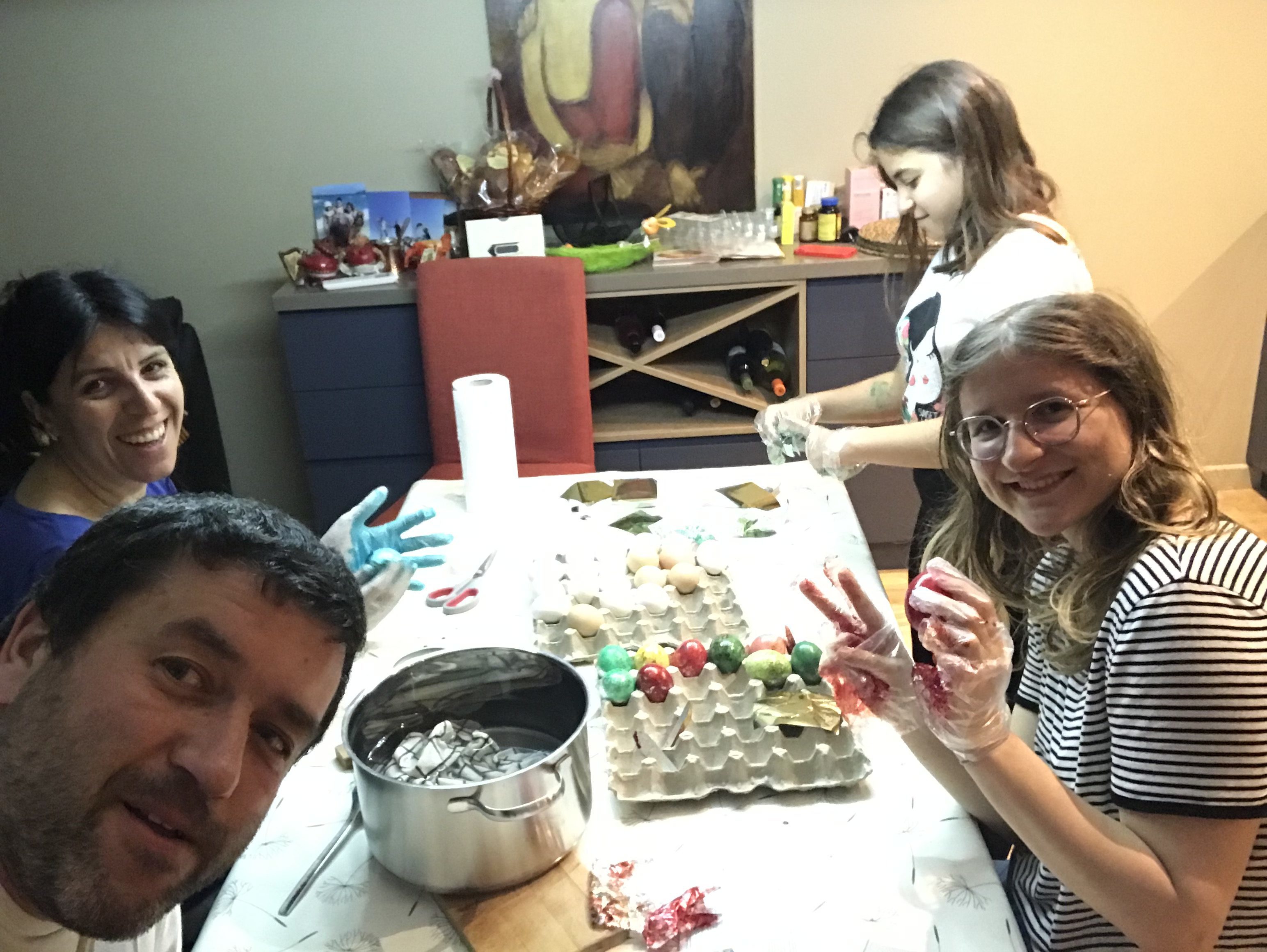 Peri Painting Easter Eggs With Her Host Family