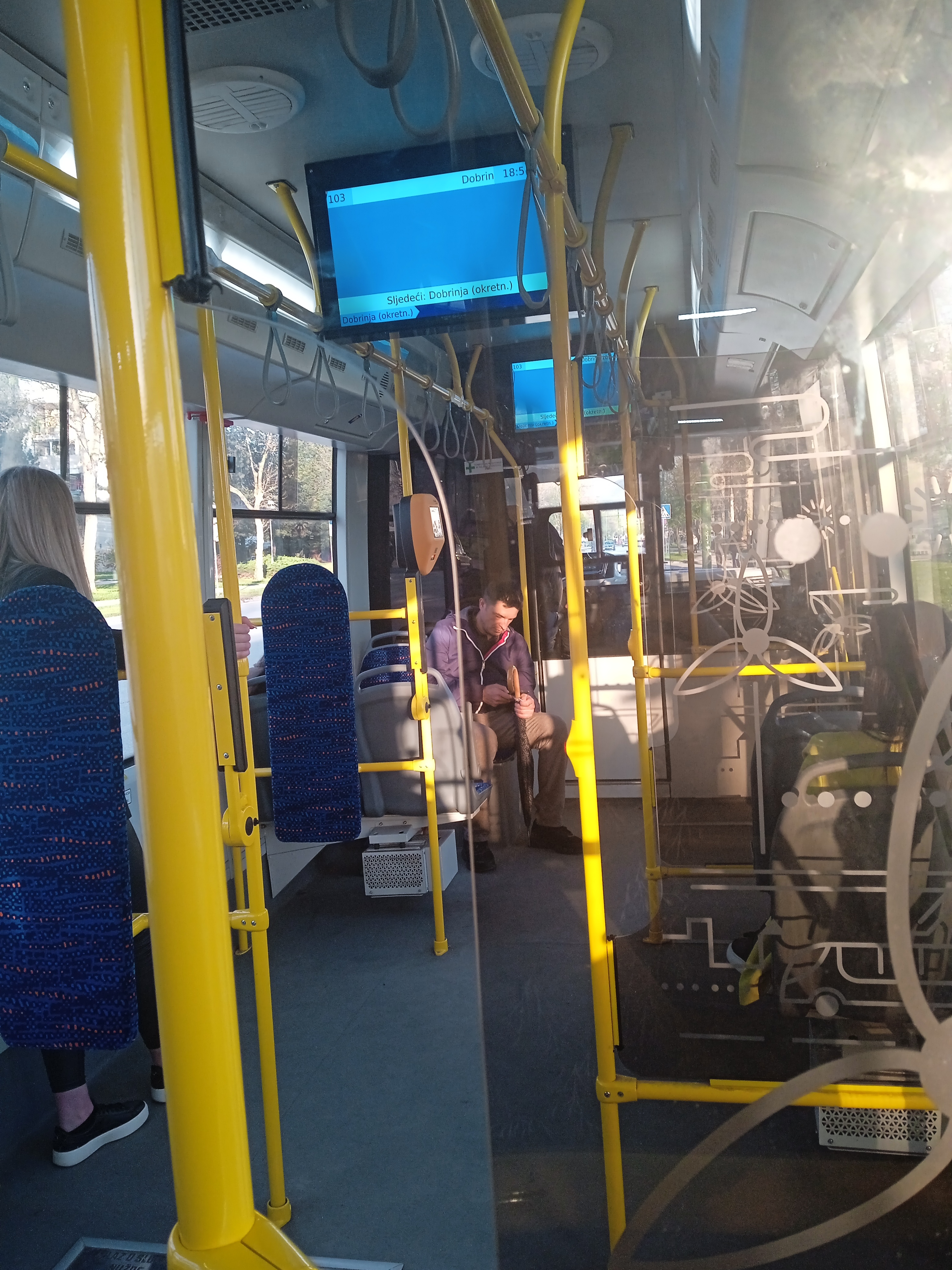 Photo of trolley bus seats