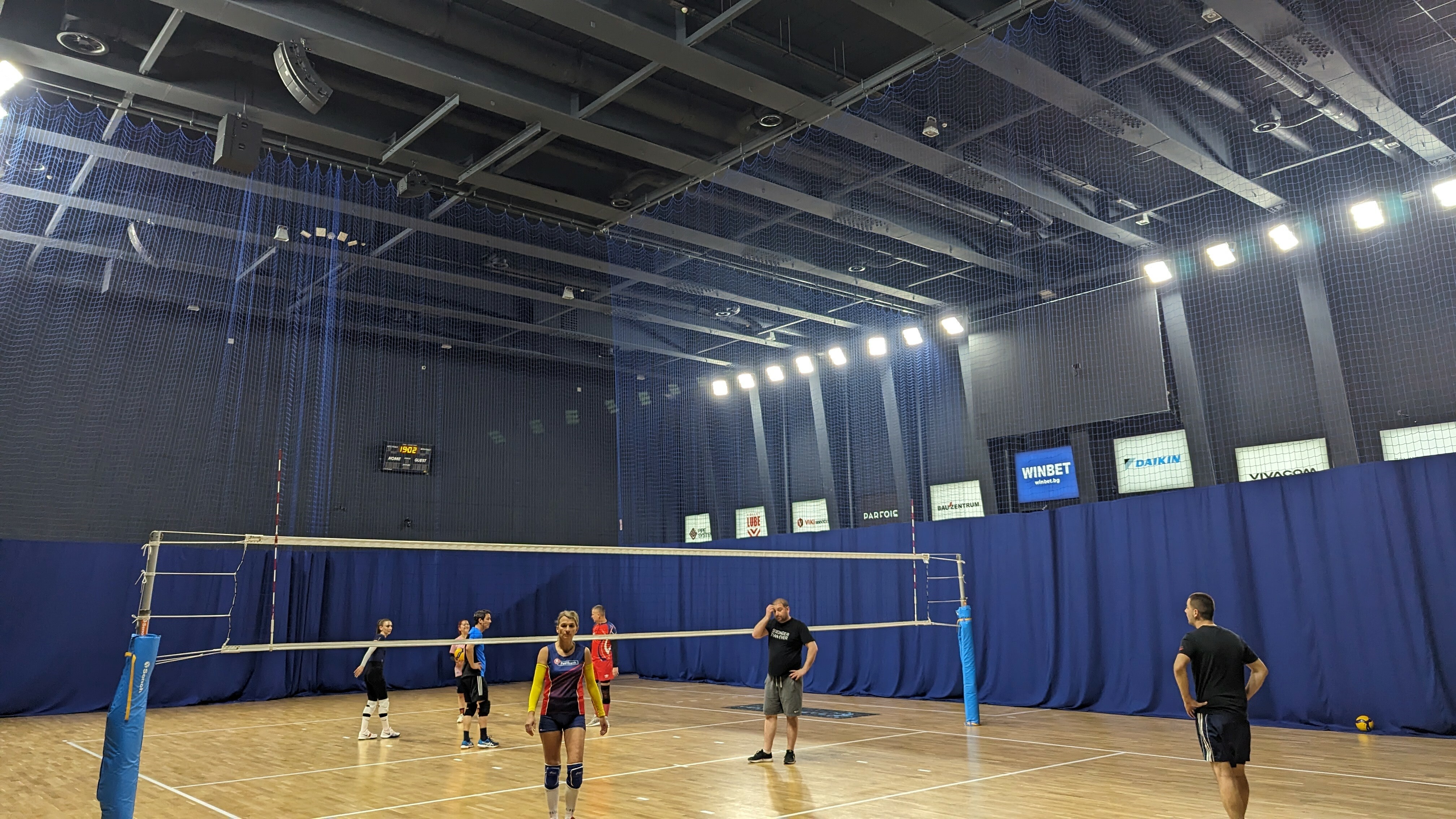 Photo of a volleyball court