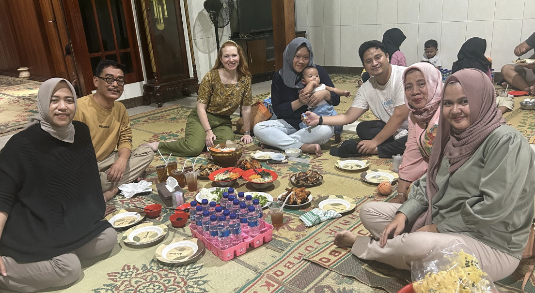 Natalie celebrating Eid with her former host community