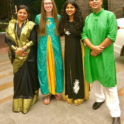 Anna Stands With Her Yes Abroad Indian Host Family