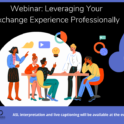 Graphic Promoting Leveraging Your Exchange Experience Professionally Webinar