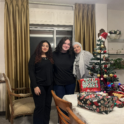 Amaya with host family at Christmas