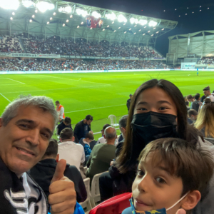 Genevieve And Two Other People At A Football Game In Turkey