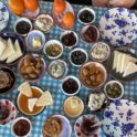 Table with Turkish breakfast foods